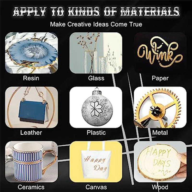 Хромированные маркеры с жидким зеркалом, 3-цветные перманентные металлические маркеры, большая область нанесения на 2-3 мм, глянцевые, водонепроницаемые