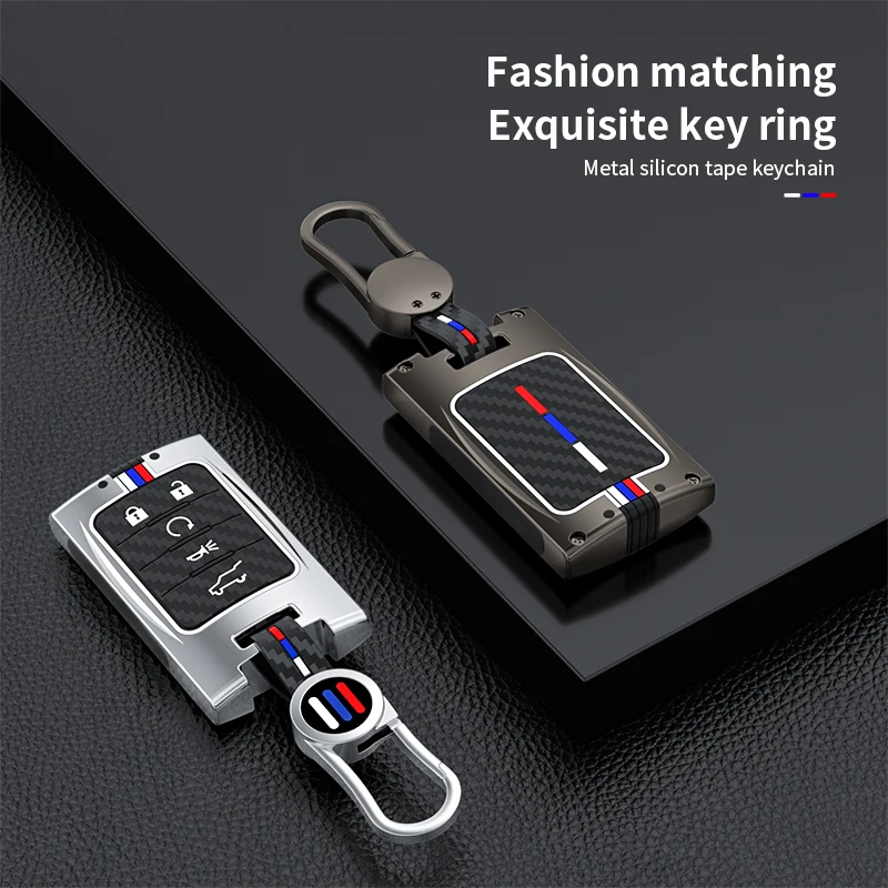 Zinc Alloy 3/4/5Button Car Key Cover Case for Cadillac CTS ATS XTS SLS SRX XLS DTS STS Seville Escalade Chevrolet C7 Corvette