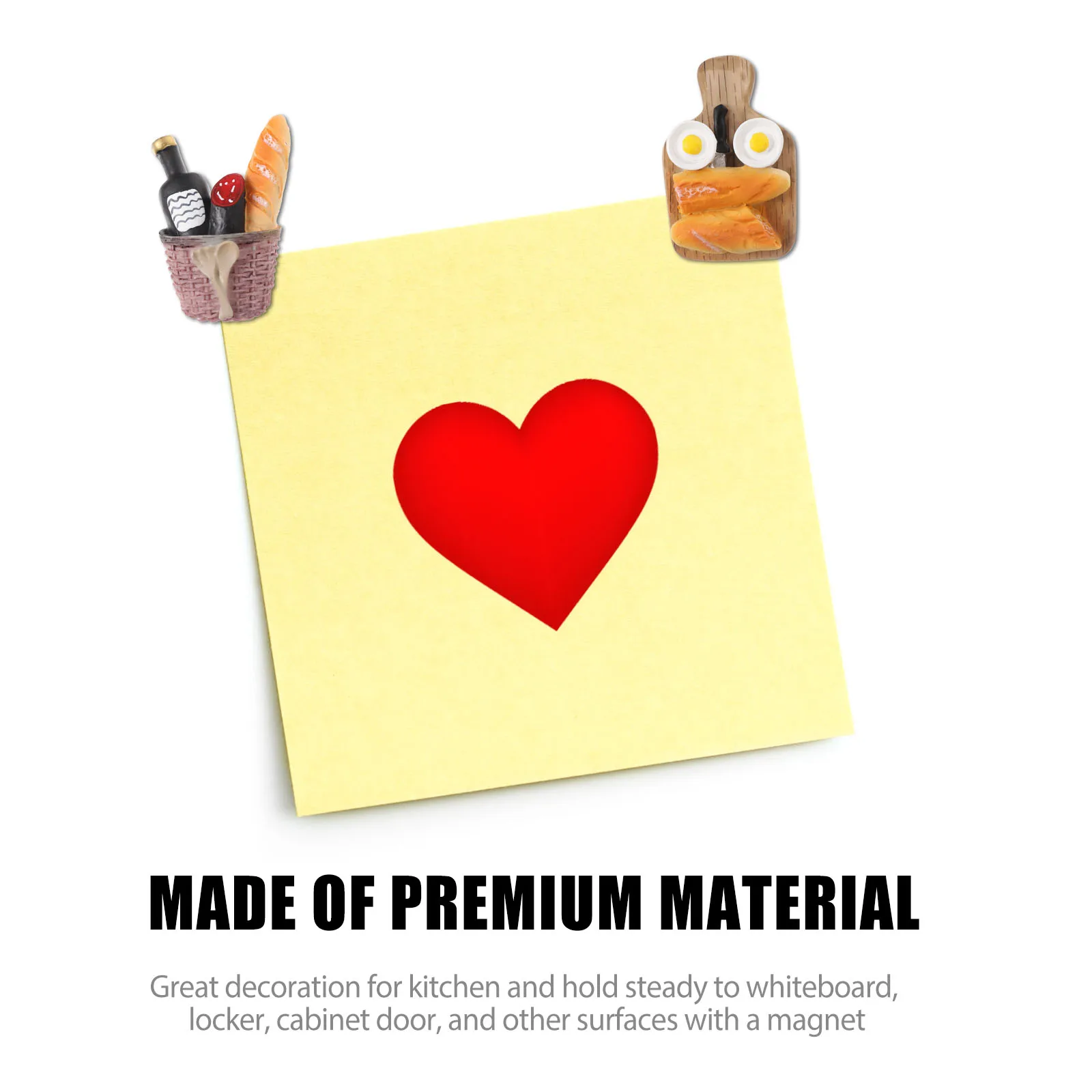 

5Pcs Food Fridge Magnets Cartoon Refrigerator Magnets Creative Magnetic Stickers for Kitchen Home Office Decoration Stickers