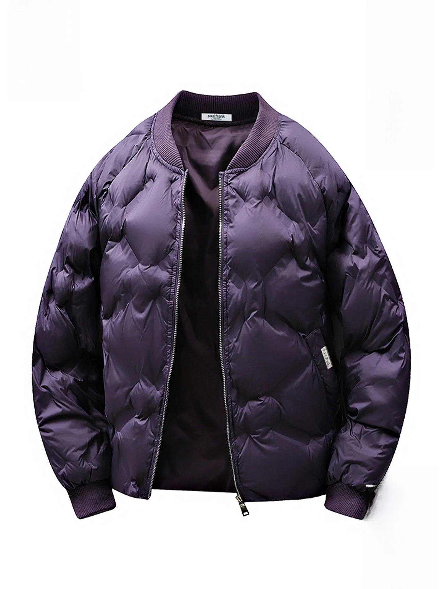 

Мужская повседневная хлопковая куртка Paul Frank Monkey, зимняя теплая куртка с бейсбольным воротником, свободный крой, на молнии, однотонная, из полиэфирного волокна