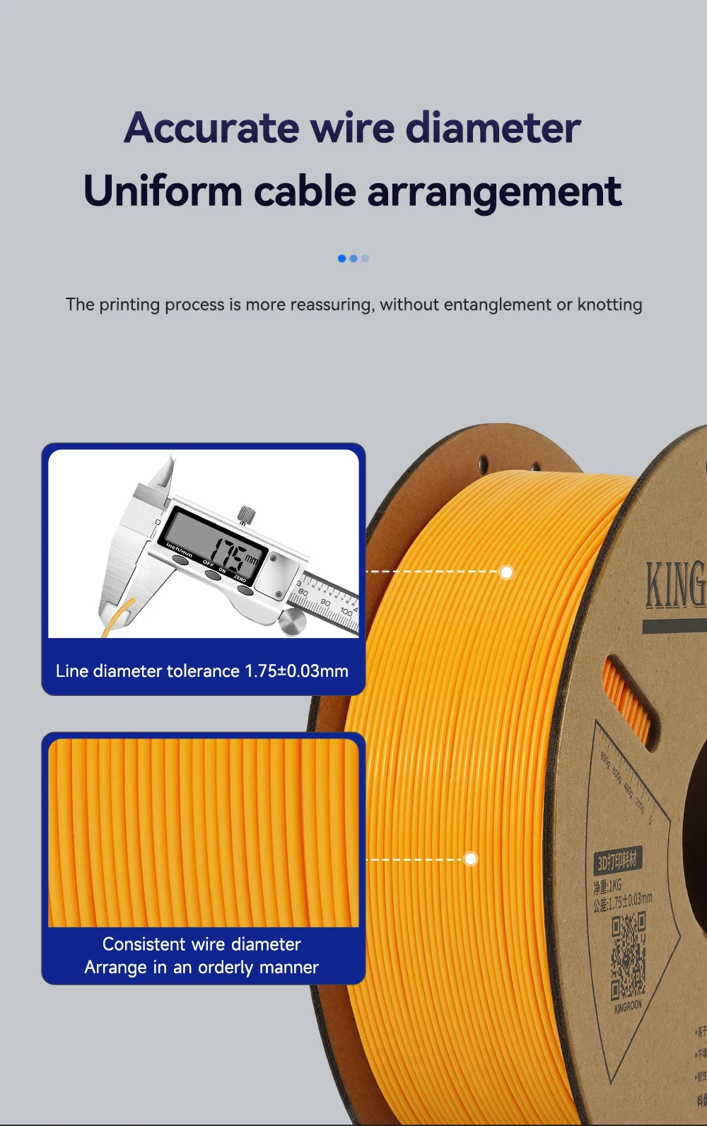 KINGROON PLA Filament 1.75mm 3D Printer Filament 5/10Rolls 3D Printing Plastic Material 100% No Bubble for FDM 3D Printer MIX