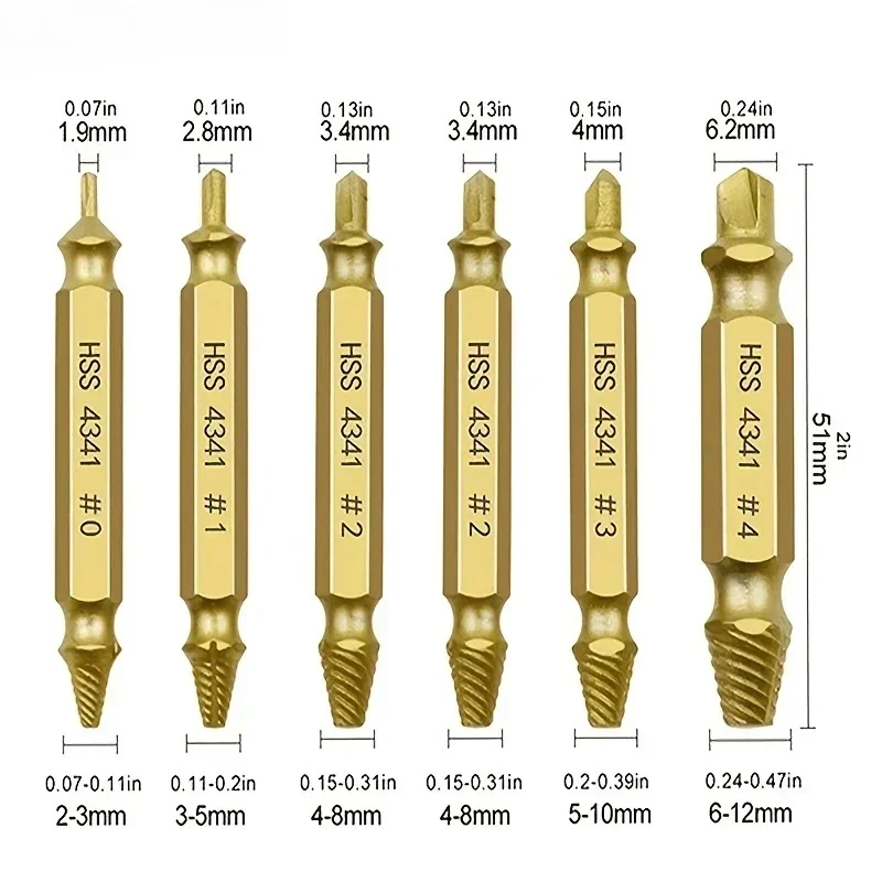 Damaged Screw Extractor Set HSS Drill Bit Stripped Broken Remover Small Easily Quickly Take Out Kit Easy Demolition Power Tools view 2