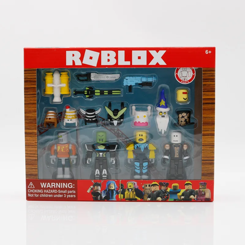 4/PCS Robot Roblox Blocks Figurine Virtual World DynaBlocks Juguetes Doll Game Peripheral Hand Model Decoration Toy Gift