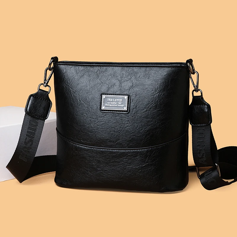 Women's Soft PU Leather Crossbody Bag Multiple Compartments Large Capacity Everyday Work Travel