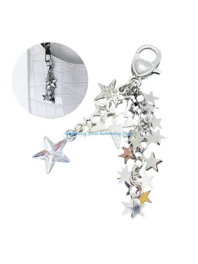 

573B Versatile Star Pendant Keychain Accessories Handbag Decoration for Everyday Use