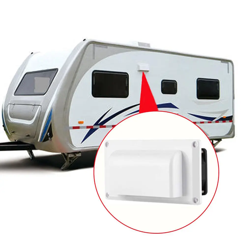 

1pc Caravan Motorhome Trailer Side Air Vent Ventilation Exhaust Fan RV White DC12V for Camper Trailer Boat Marine Yacht