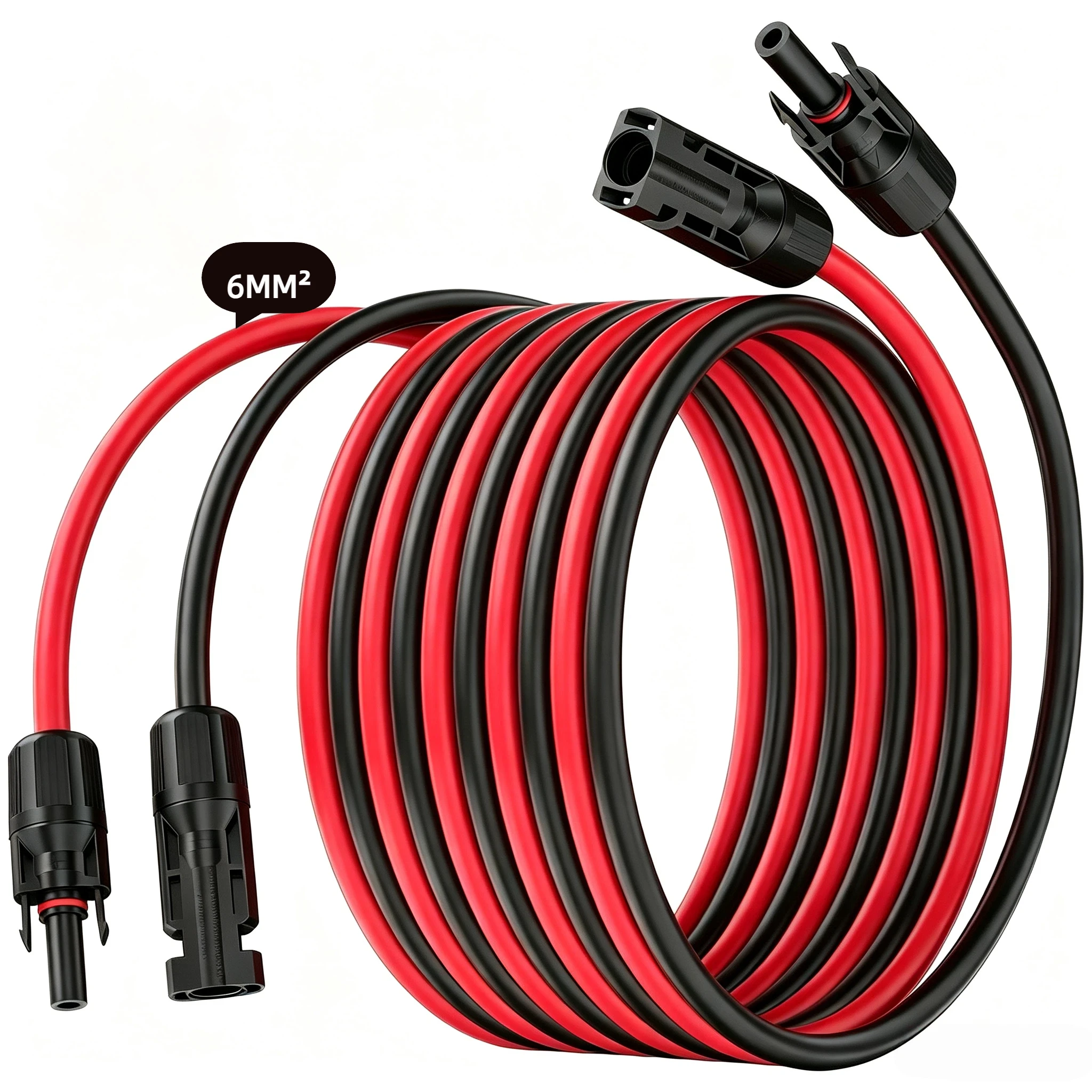 5M  6mm² Solar Cable Extension,Photovoltaic Solar Cable,Connection Cable With Solar Plug, Waterproof Plug For Solar Panels