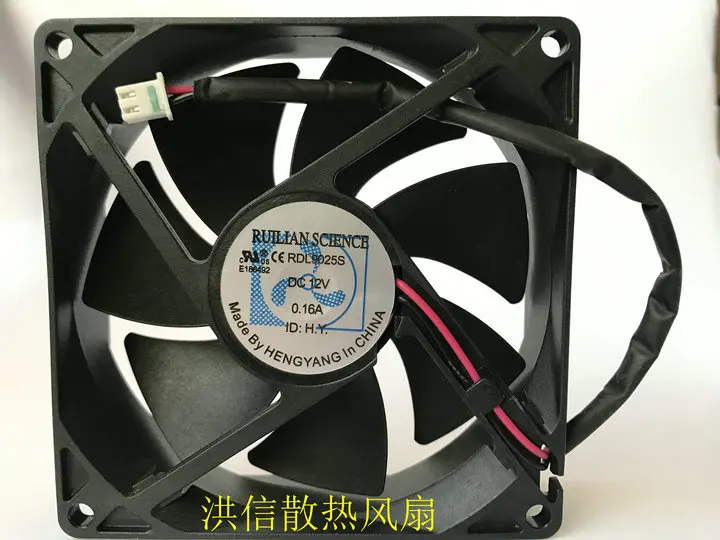 

RUILIAN RDL9025S DC 12V 0.16A 90x90x25mm 2-Wire 90mm Cooling Fan