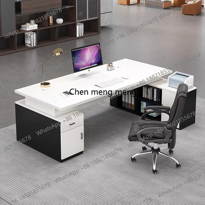 

Minimalist Design Office Desk Modern Computer Decoration Aesthetic Office Desk Decoration Storage Ufficio Commercial Furniture