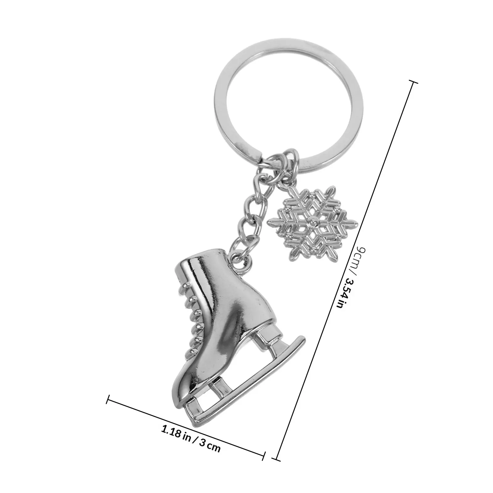 Ice Skate Keychain Realistic Detailed Metal Pendant Keyring for Ice Skating Enthusiasts Figure Skaters Hockey Players Bag