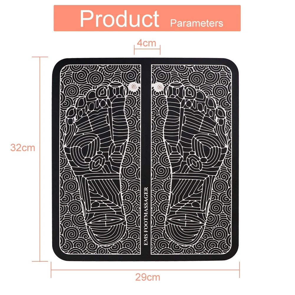 Electric EMS TENS Foot Massager Mat Foot Vibrator Cushion Blood Circulation Acupunctur Pad Foot Health Care Muscle Relax Pain