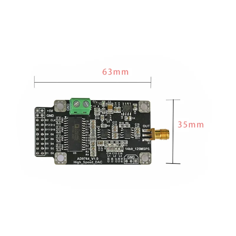 AD9764 High Speed DAC Waveform Generator Digital to Analog Converter Module 14 Bit 125M