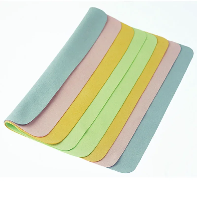 New 10Pcs Microfiber Glasses Cloths Camera Phone Computer Screen Multicolor Cleaning Cloth (Thickened Suede Cloth)  lens wipes