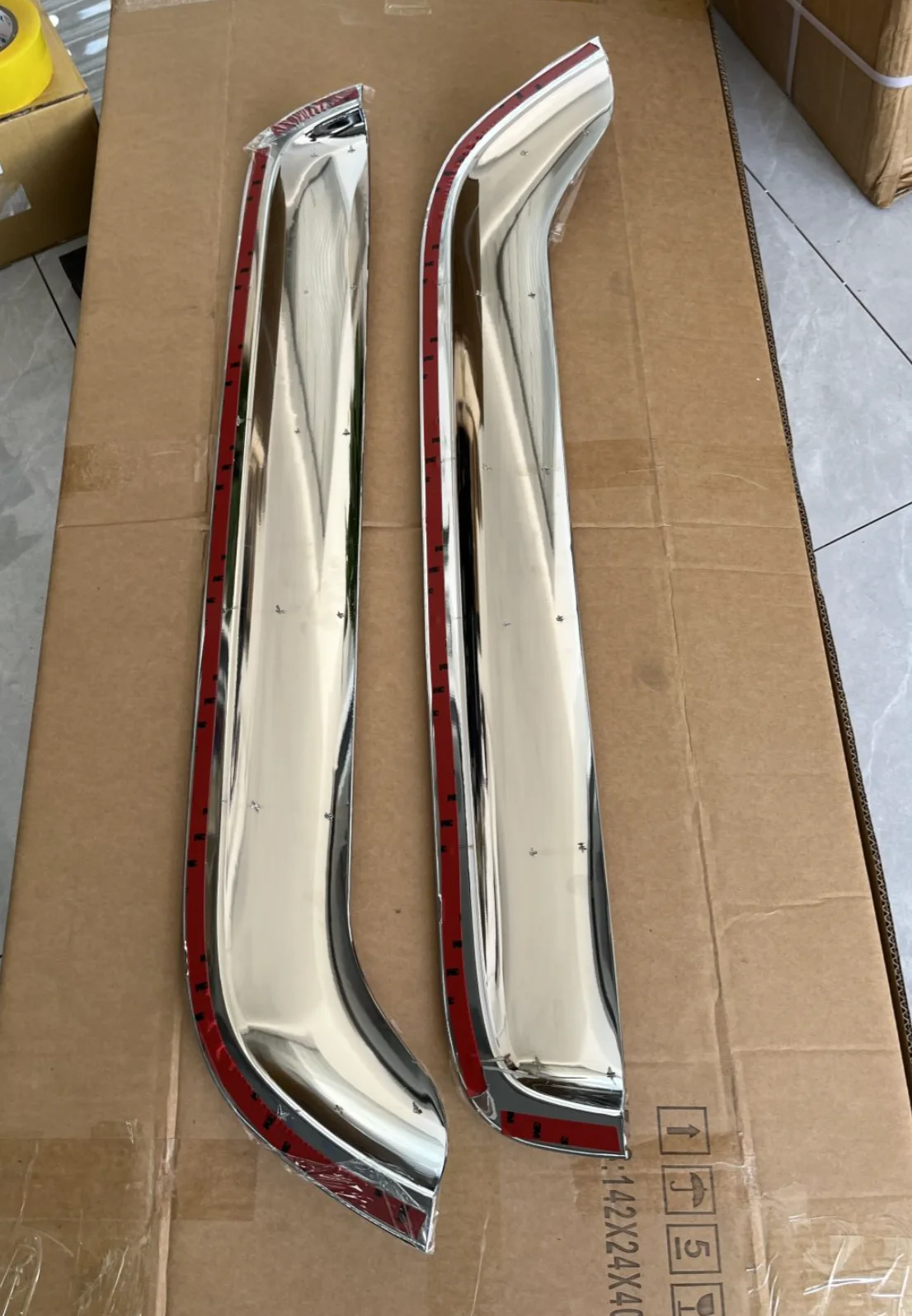 HIGH QUALITY ELECTROPLATED CHROME DOOR SUN VISOR SET FOR ISUZU 700P BODY PARTS