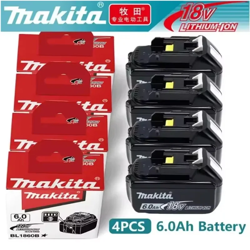 100% Original Makita 18V 6.0Ah Rechargeable Battery ,For Makita BL1840B BL1850 BL1850B battery Suitable for Pastoral Tool DTW700