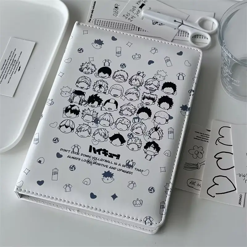 Haikyuu Card Book Kawaii Student Exquisite Collect Girl Storage Box Desktop Idol Anime Cartoon Study Supplies Ozdoby Prezent