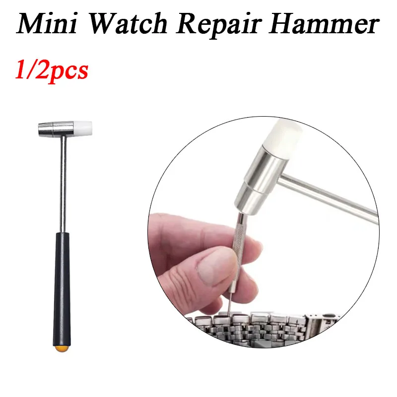 

1/2pcs Mini Watch Repair Hammer Double Head Jewelry Making Bracelet DIY Projects Multifunctional Hammer Maintenance Hand Tools
