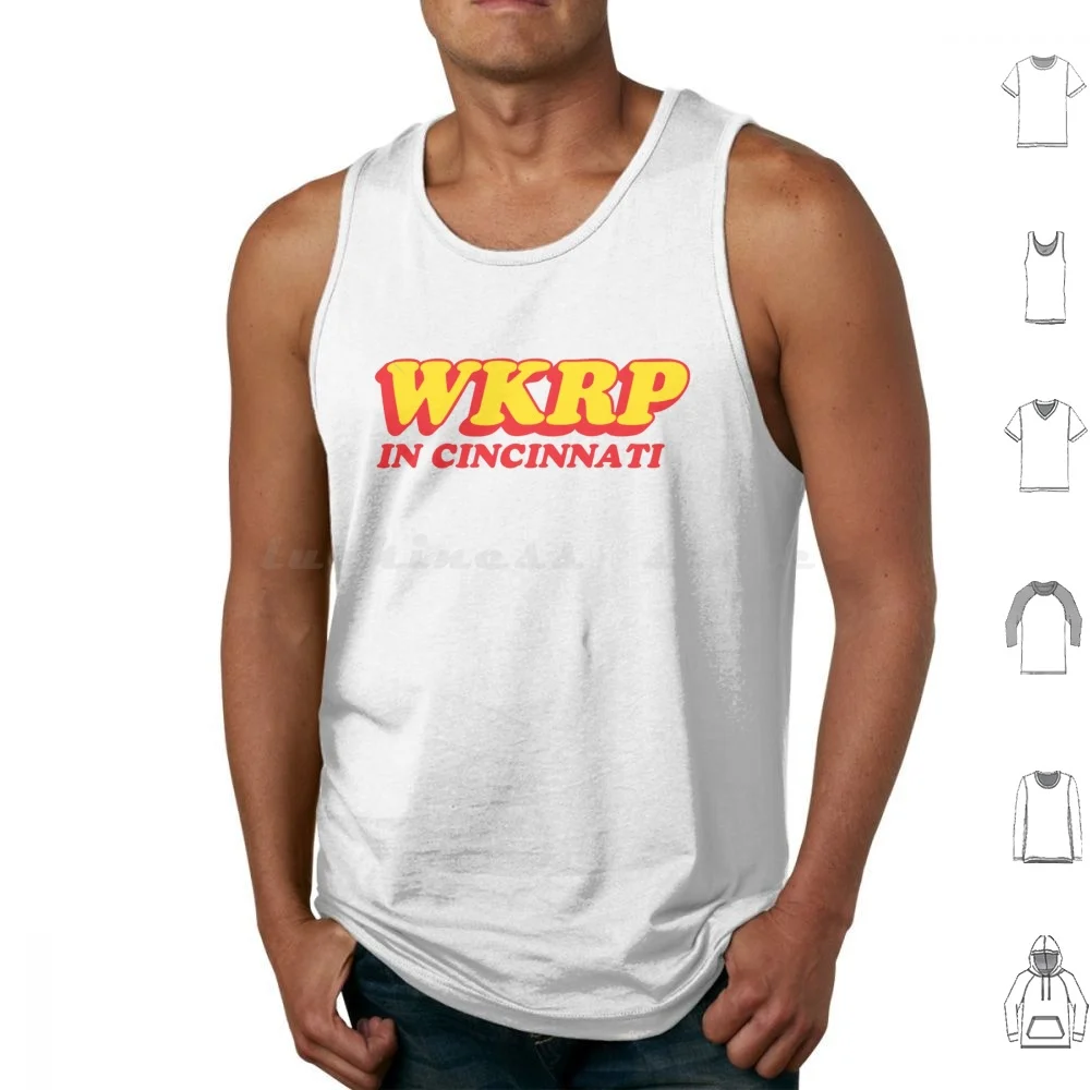 Wkrp In Cincinnati Camisetas sin mangas Estampado Algodón Wkrp In Cincinnati Wkrp Cincinnati Tv 70s Clásico Menos Les Radio Comedia Hippie