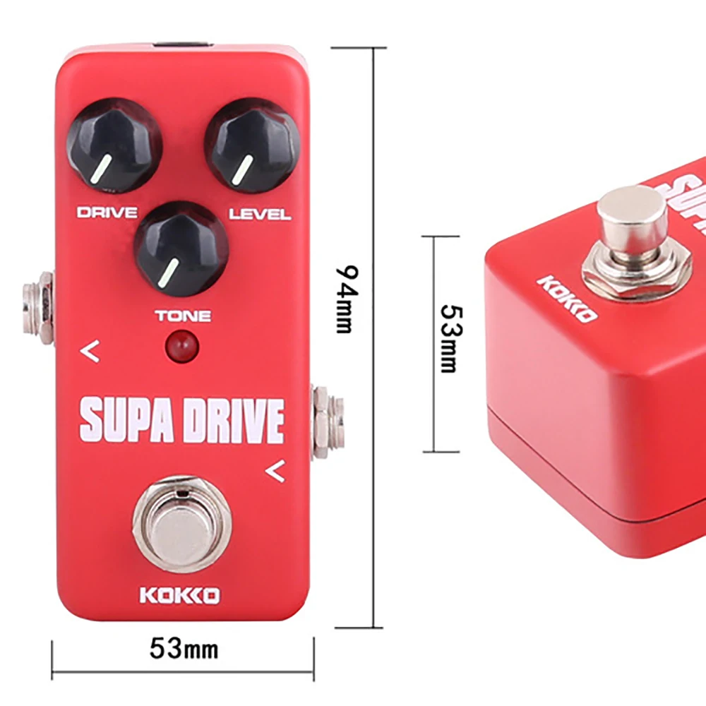 KOKKO-FOD5 SUPA Drive Overdrive Pedal Guitarra Elétrica, Pedal Efeito Portátil, Instrumentos Musicais Peças e Acessórios