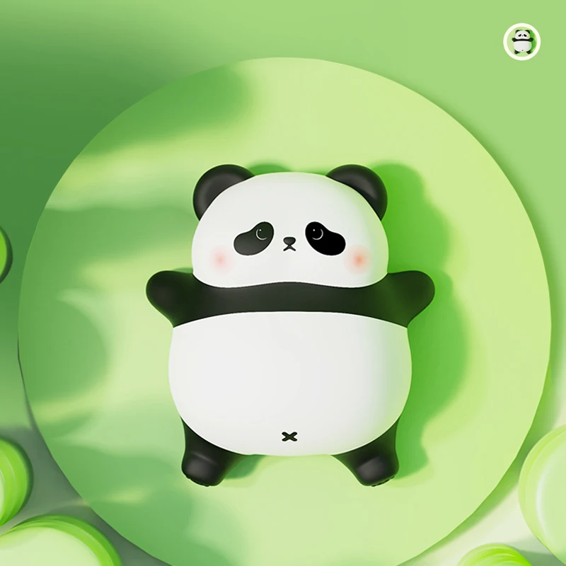 Lindo Panda luz de noche LED de silicona, lámpara de noche con temporizador táctil, carga USB, decoración de dormitorio, regalo de cumpleaños para