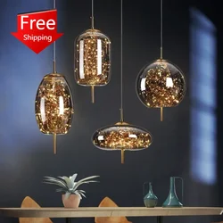 Modern Led Pendant Lighting for Kitchen Dining Room Restaurant Shop Hanging Lamp Bedroom Decoration Lights Glass Lustre Home
