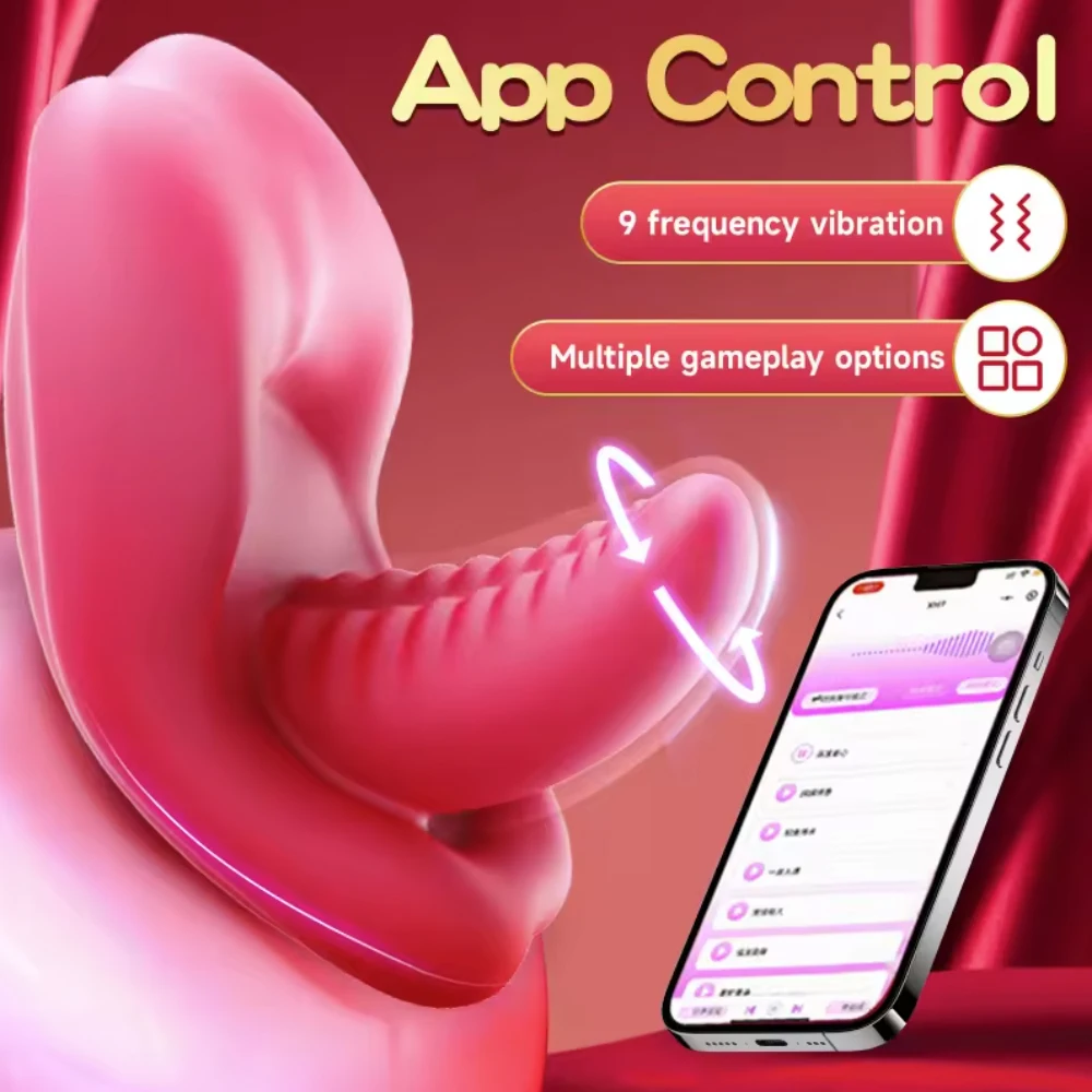 APP اللسان لعق هزاز الجنس لعب الكبار للنساء زوجين يمكن ارتداؤها سراويل المهبل G بقعة البظر محفز الحلمة مدلك