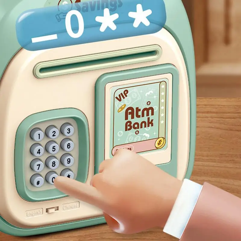 ATM Bank For Kids Electronic Kids Money Bank With Password Lock Large Coin Counting Bank Cute Tabletop Bank Toy Saving Money Jar