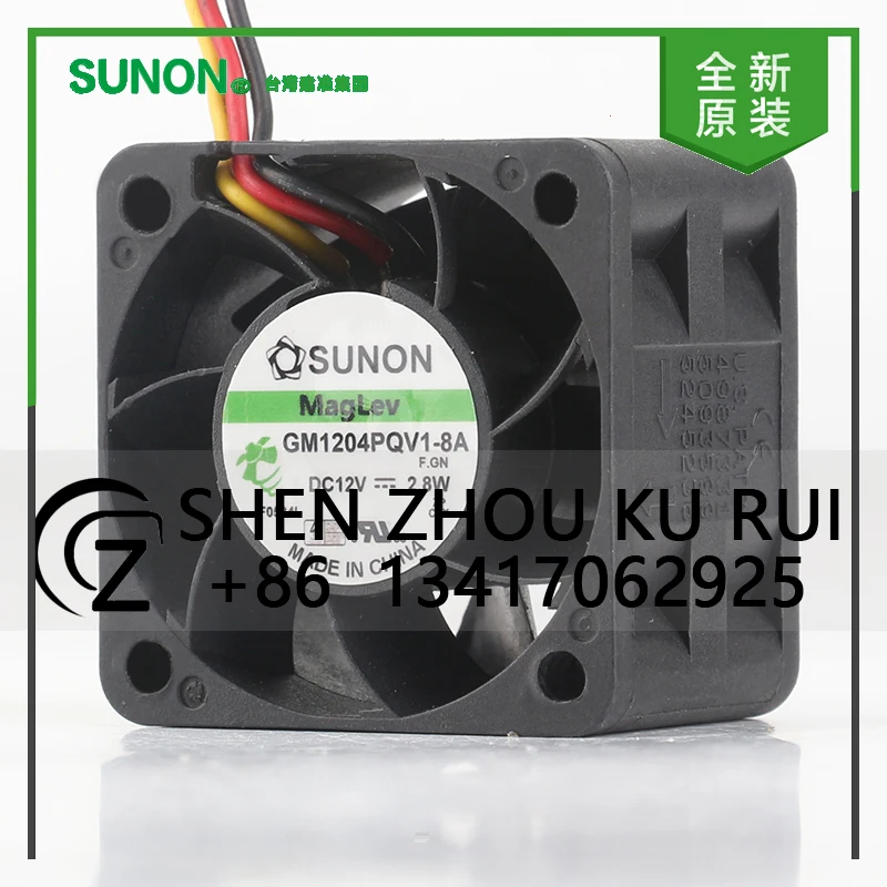 

Новый оригинальный Sunon AC EC 4 см, высокий объем воздуха, тихий сервер GM1204PQV1-8A, 12 В постоянного тока, 2,8 Вт, 3-проводной охлаждающий вентилятор 4028 40X40X28M