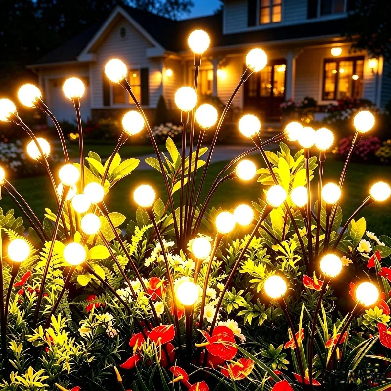 Solar Garden Lights 10 LED Solar Lights Outdoor Waterproof IP65 Decorative Garden Lights Solar Powered Outside Fairy Firefly Lights Garden Gifts for Yard Patio Pathway Decor