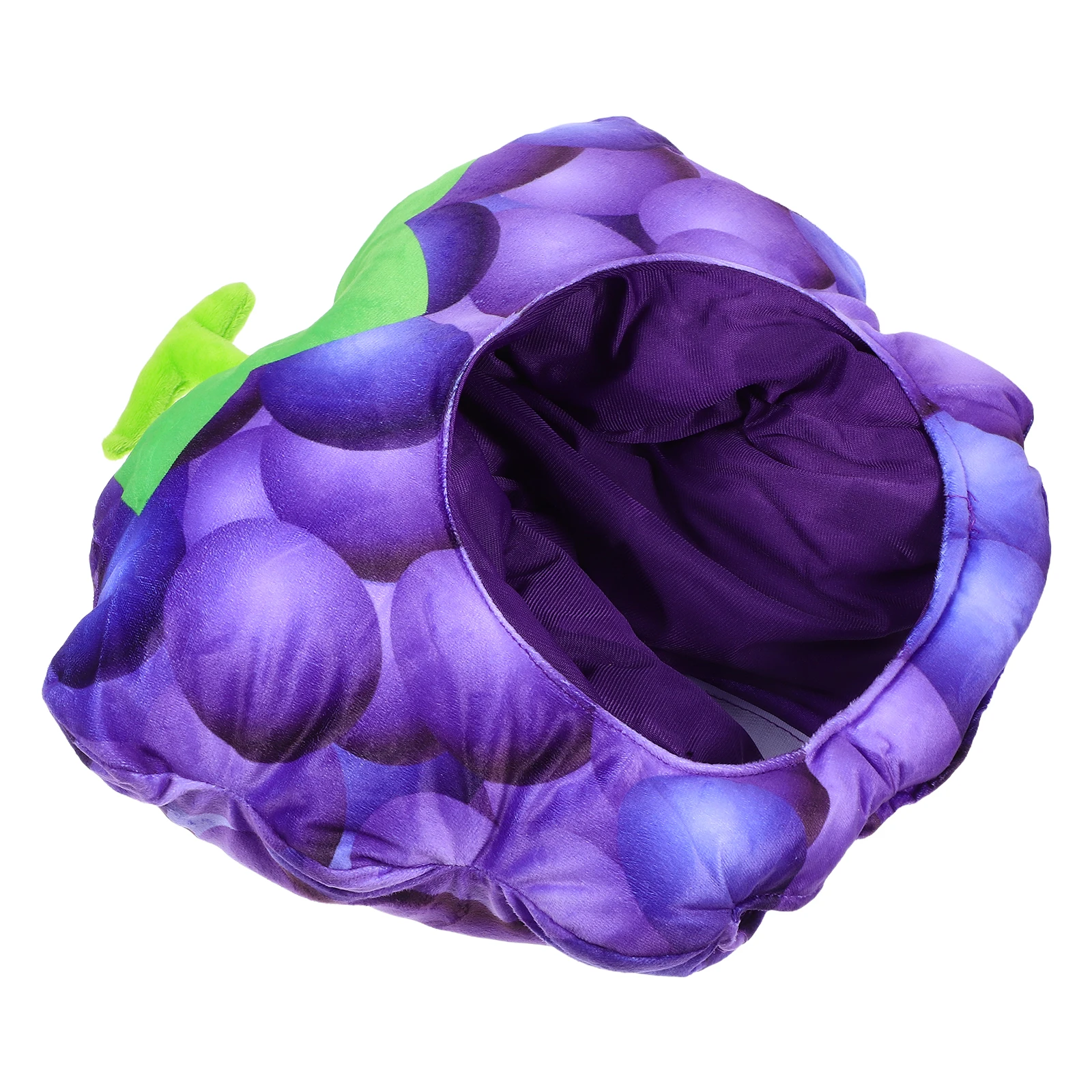 

Grape Head Fruit Adult Costume Novelty Funny Party Birthday Cosplay Grape Hat Carnival Soft Adorable Prop