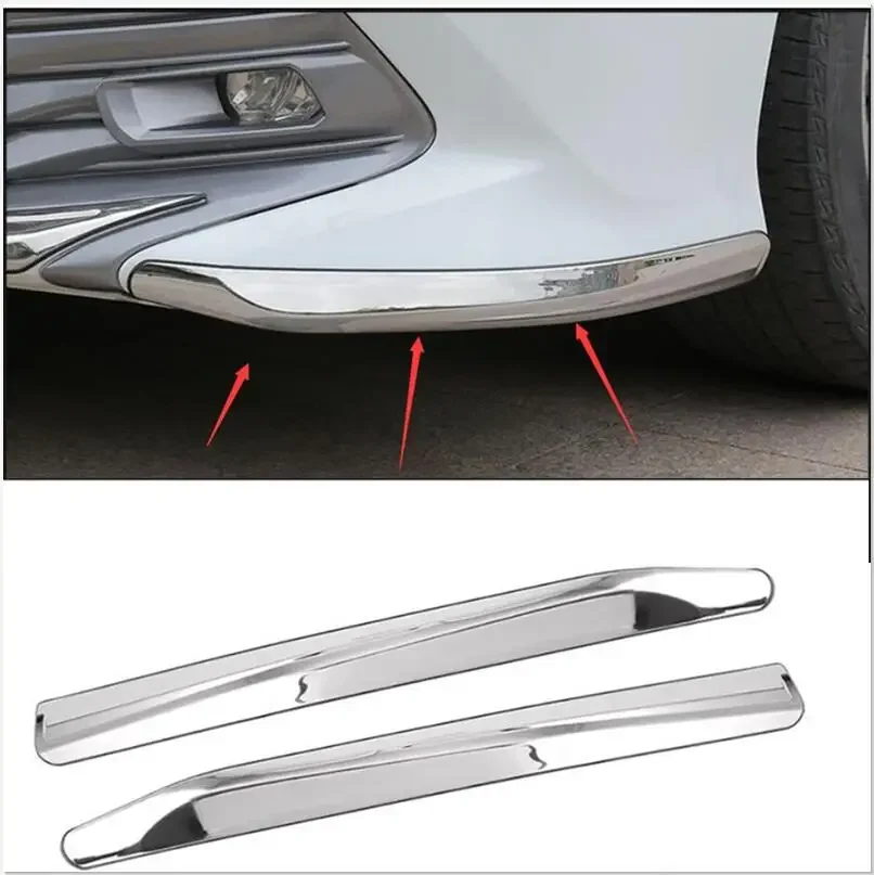 2pcs For Toyota Camry Sports V6 XSE SE 2018 2019 2020  stainless steel Bumper Front Lip Corner