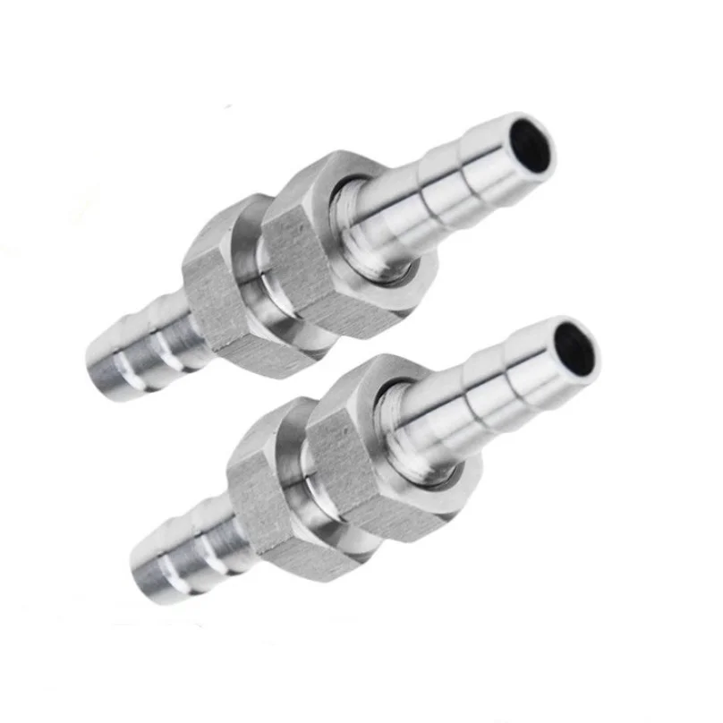 3 4 6 8 10 12 14 16 20 25mm Hose Barb OD 304 Stainless Steel Bulkhead Equal Pipe Fitting Connector