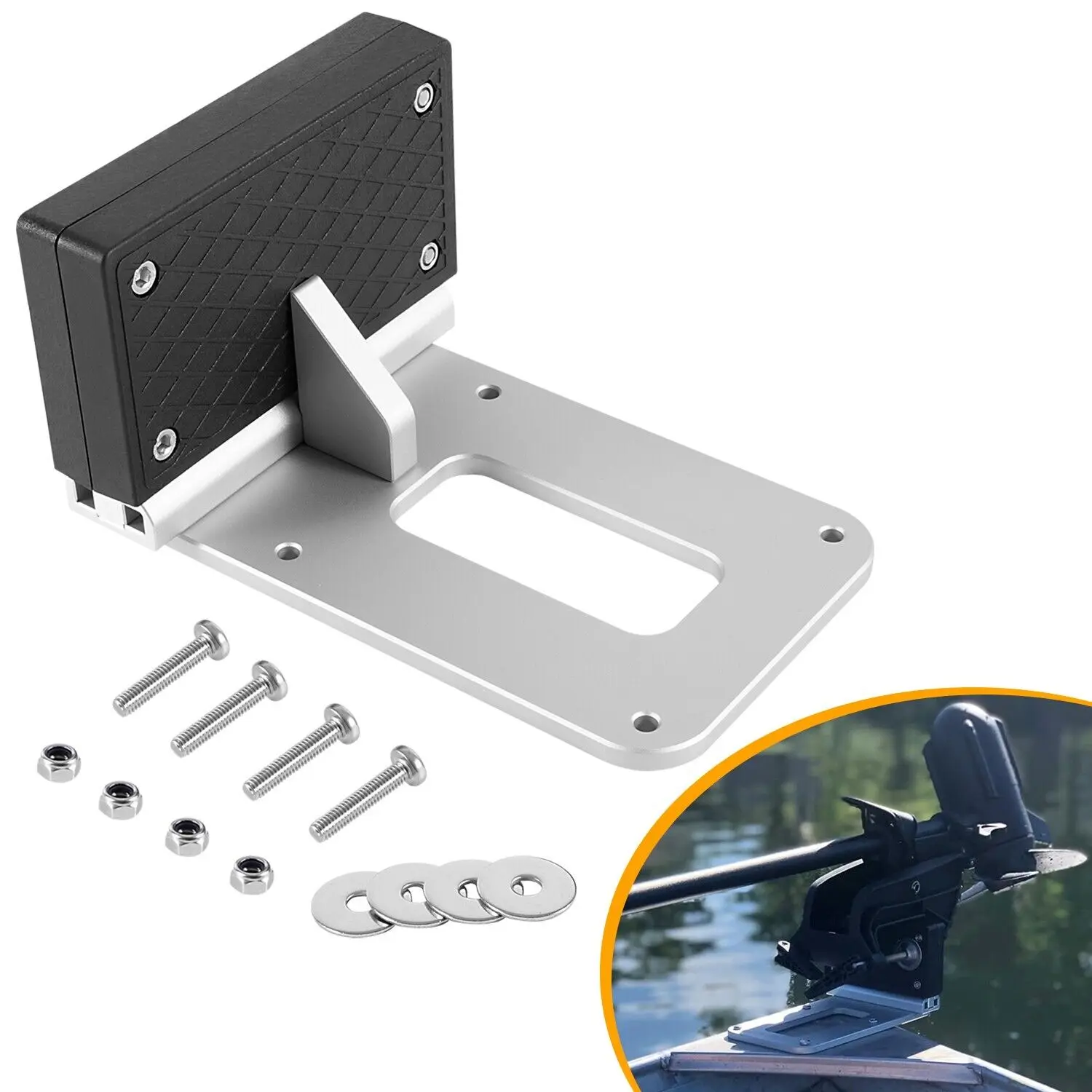 Tml Universele Spiegel Trolling Motor Mount Voor Kajaks/Kajak Motor Mount, Universele Pasvorm Voor Elke Boot Met Een Platte Achtersteven