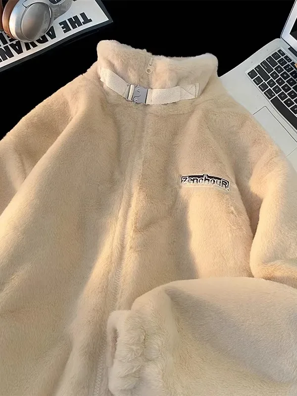 

Мужское бархатное хлопковое пальто из ягненка, модное брендовое пальто с воротником-стойкой на подкладке, мягкое хлопковое пальто для пар с кроличьим мехом