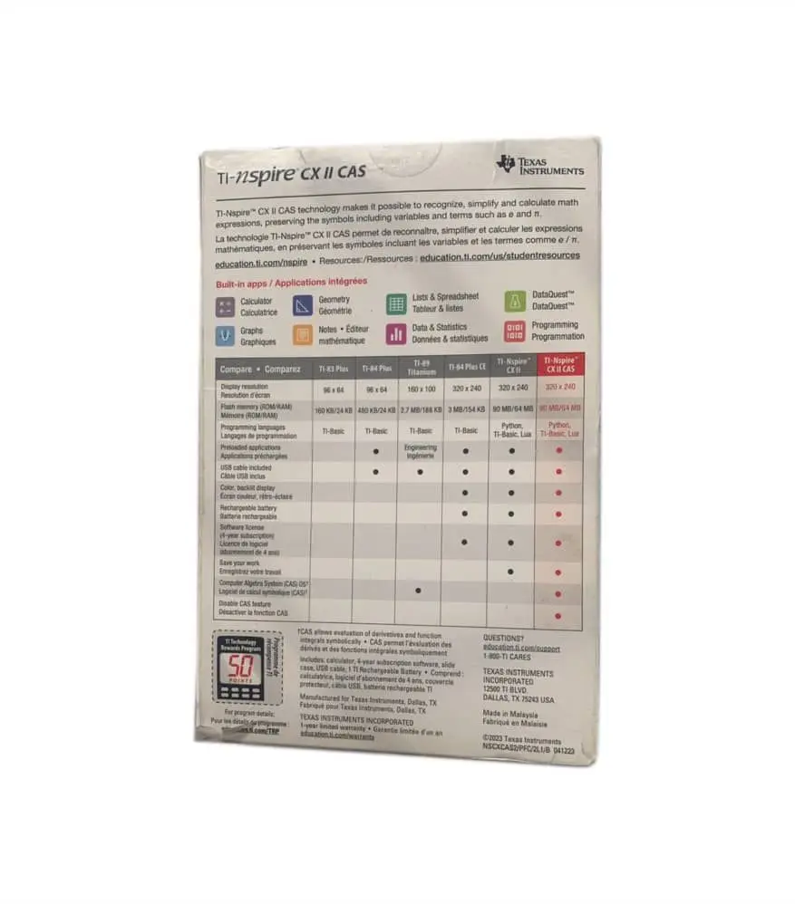 أداة تكساس TI-Nspire CX II CAS
