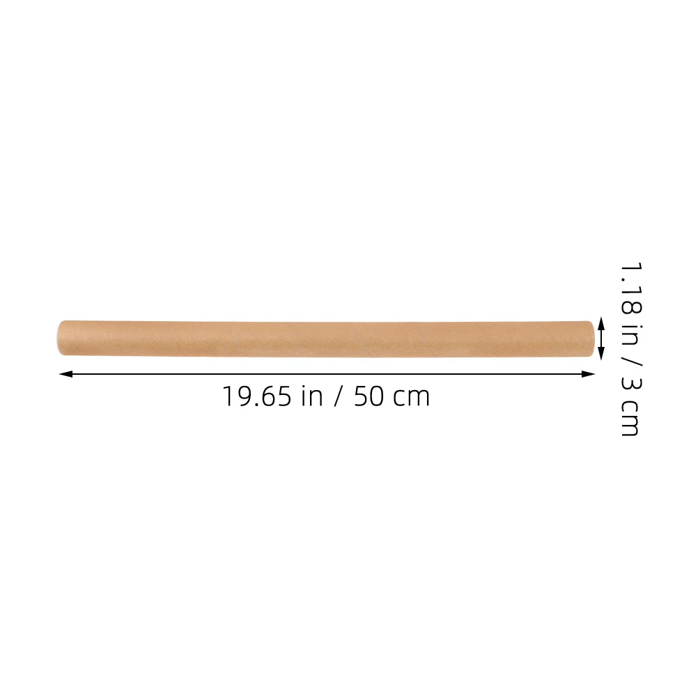 หลอดกระดาษคราฟท์ 2 ชิ้น สำหรับงานหนัก ใช้สำหรับส่งโปสเตอร์ บรรจุภัณฑ์สำหรับจัดส่ง งานวาดภาพ จัดเก็บงานศิลปะ ภาพพิมพ์ แบบแปลน แผนที่