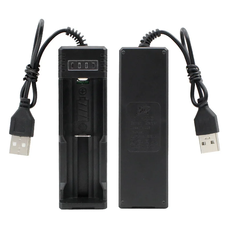 Cargador de batería de litio Universal, dispositivo inteligente de carga rápida con 1 ranura, 18650 USB, para 14500, 16650, 14650, 18500