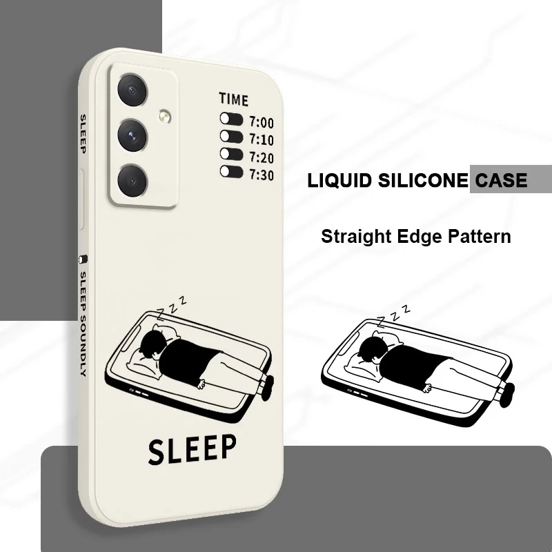 

Lazy Sleeper Phone Case For Samsung Galaxy A55 A35 A25 A15 A16 A06 A05 A05S A54 A34 A24 A14 A04 A04S A04E 4G 5G Cover