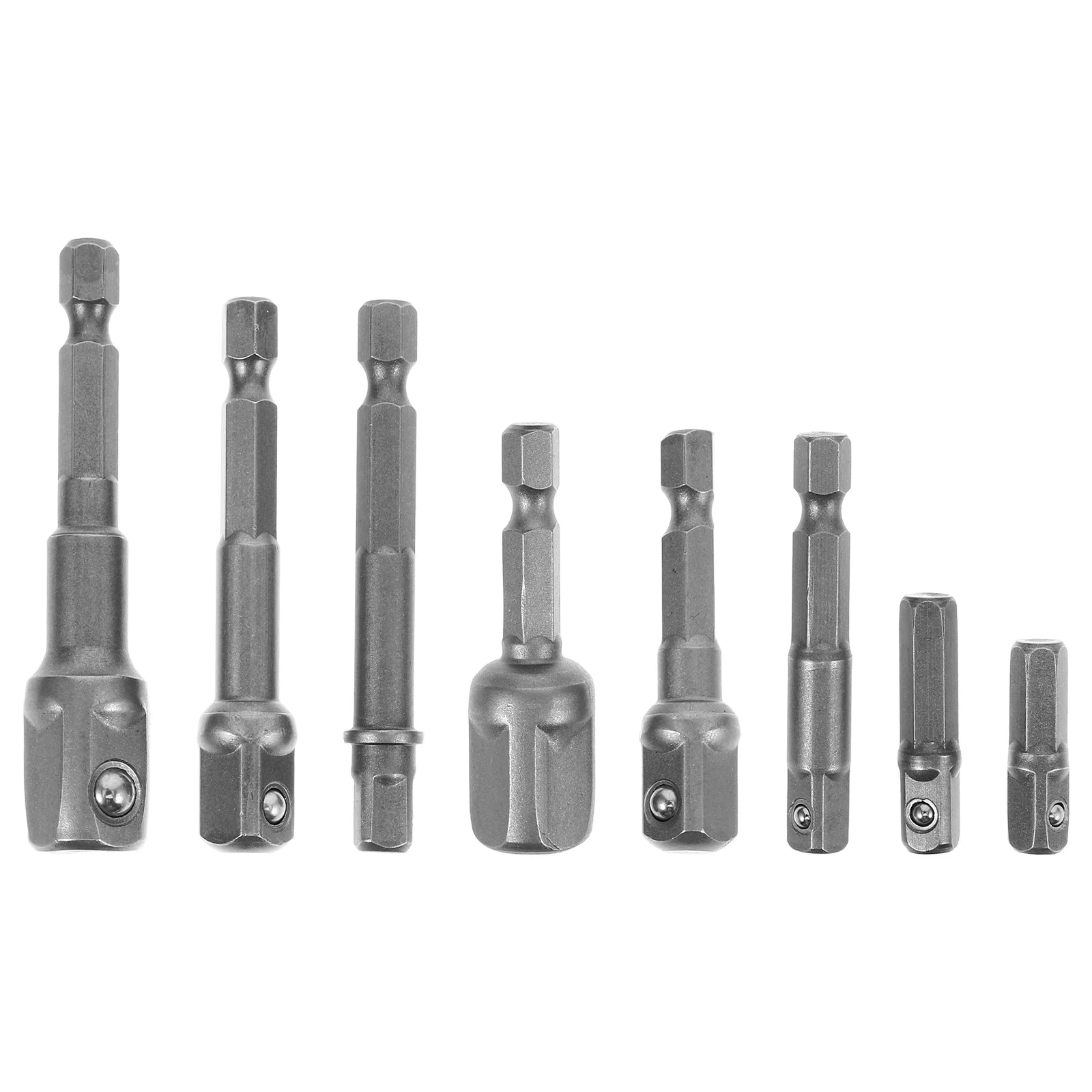 

8Pcs Square Socket Adapter Bit Set Hexagonal Shank Compatible with Electric Drills Impact Drivers Socket Change Efficiency