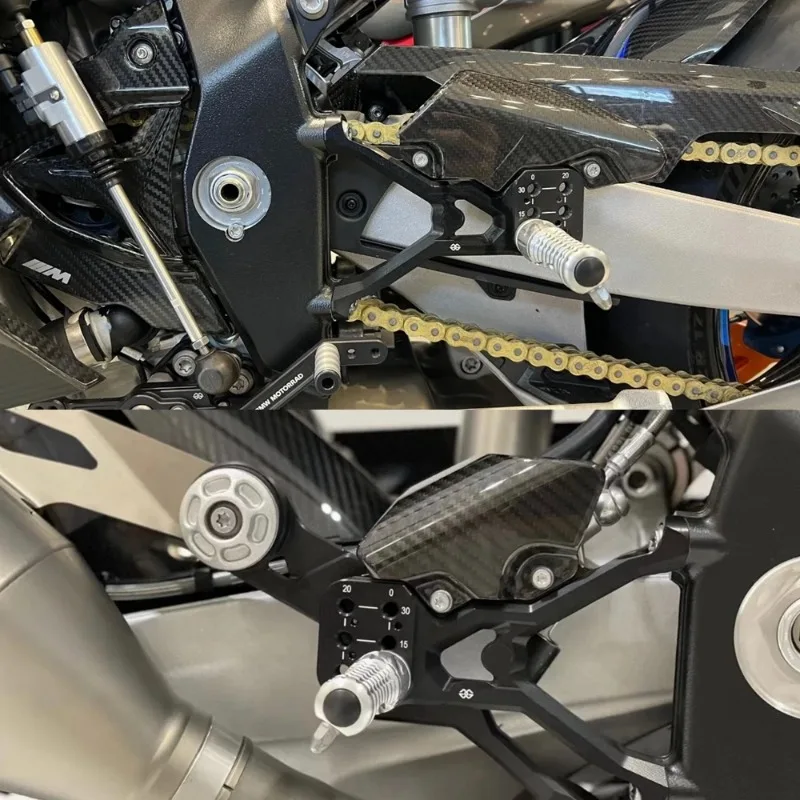 

M1000RR Motorcycle Adjustable Carbon Fiber Board Rear Set Foot Pegs Pedal for BMW S1000RR 2019-2025 M1000RR 2020-2025