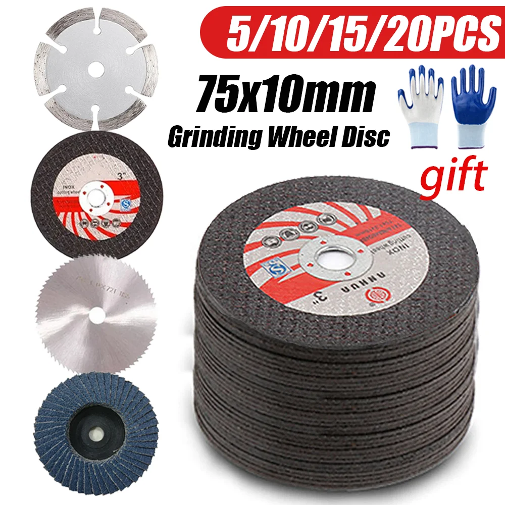 Mini Cutting Disc Wheel Dis Resin Grinding Wheel Sanding Disc for Angle Grinder Wood Glass Stone Cutting 75mm Angle Grinding Bit