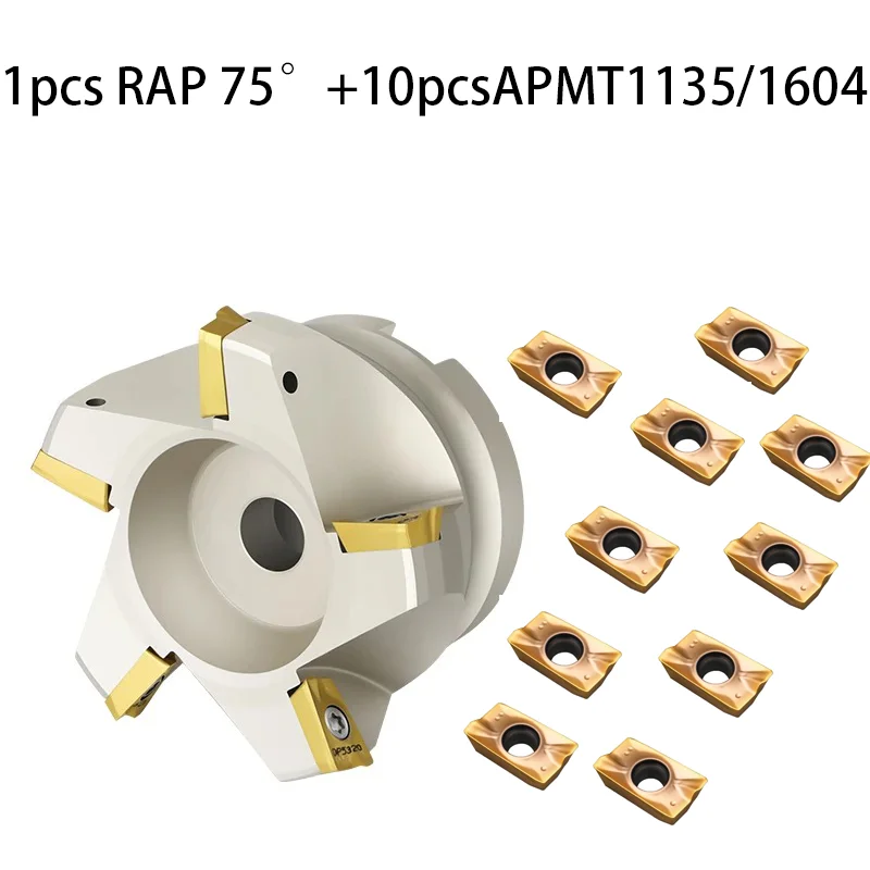 RAP 75° RAP300R RAP400R Clamp Type CNC Cutting End Mill 75 Degree Precision Face Milling Cutter CNC Milling Disc  APMT1135/1604