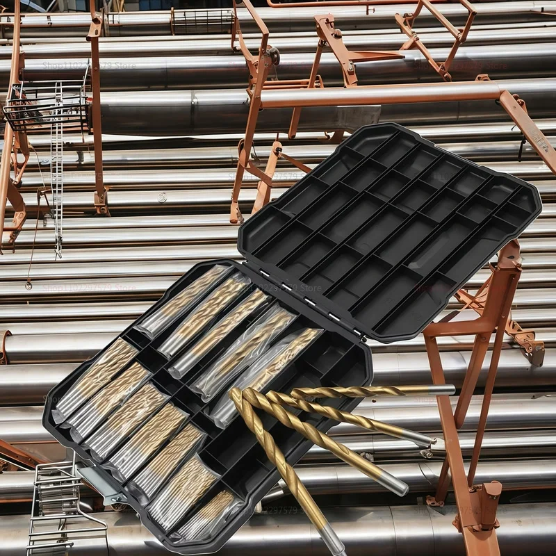 Juego de brocas de titanio de 99 piezas, 1,5 mm-10 mm, para acero, madera, plástico, metal, cobre, aleación de aluminio con estuche de almacenamiento