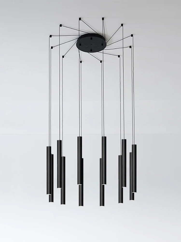 

LED Long Pendent Designer Nordic Style Hanging Staircase Pendant Light Villa Dining Room Living Room Chandelier Indoor lighting