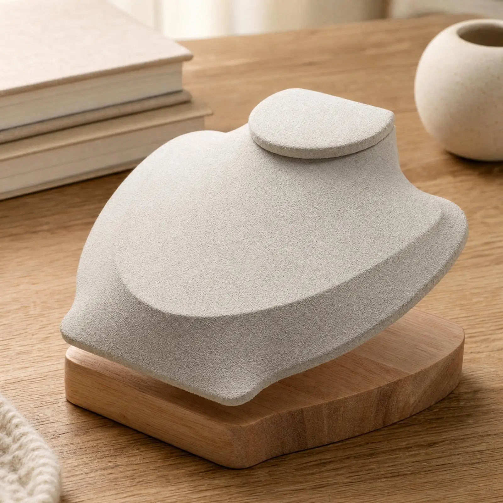 wood-necklace-stand-with-velvet-bust-form-for-pendant-showcase-retail-counter-display