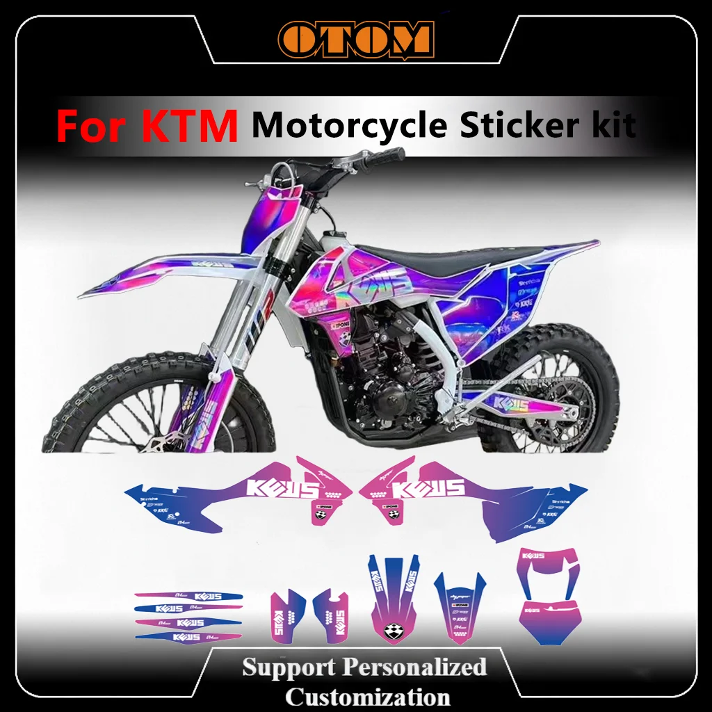 

OTOM Customize Graphics Backgrounds Full Decals Holographic Stickers Kit for KEWS K16 KTM SX SXF 16-18 EXC EXCF XC 17-19 250 300