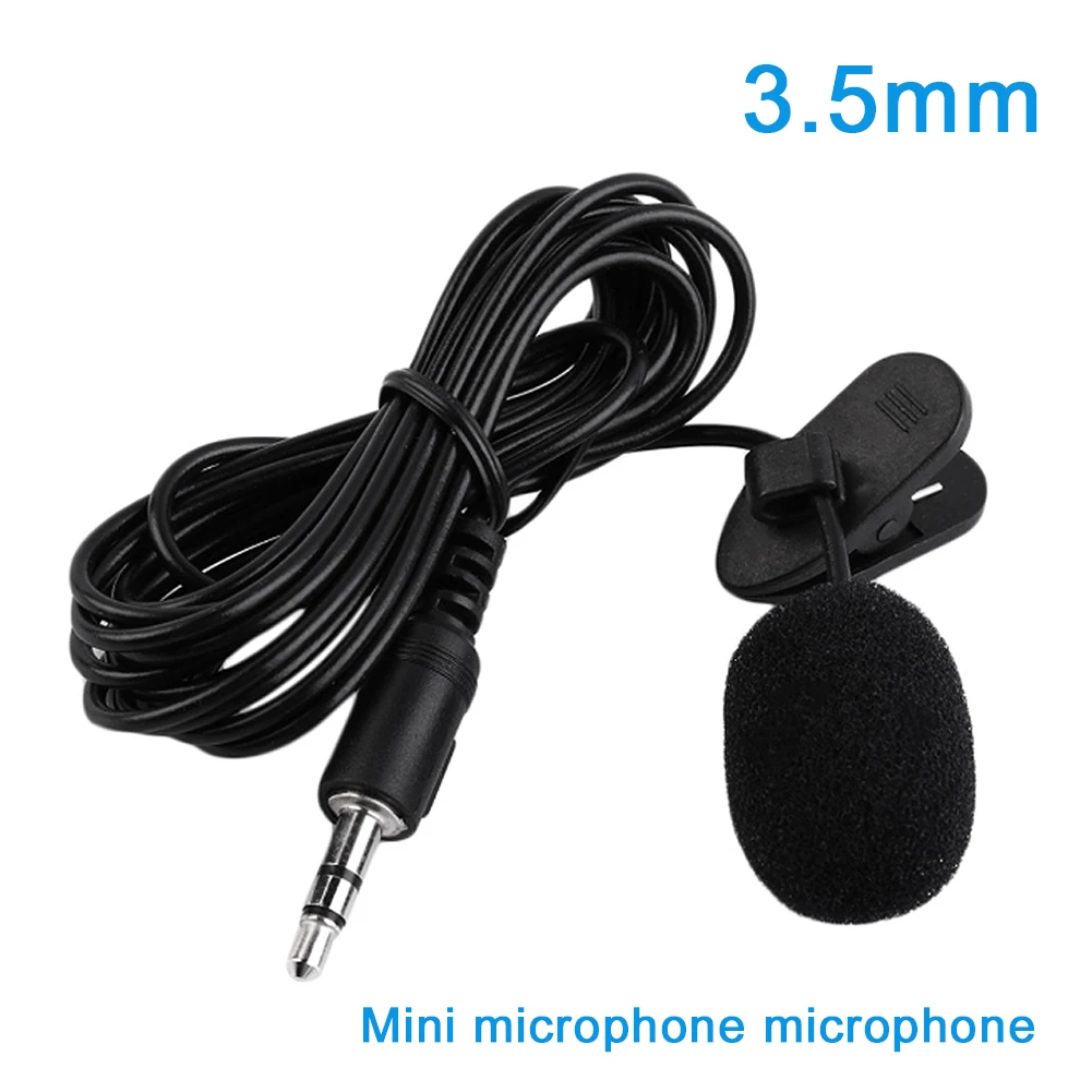 3.5mm Mini Lavalier Microphone Metal Clip Lapel Mic for Mobile Phone PC Laptop Wired Mikrofo/Microfon for Speaking Vocal Audio