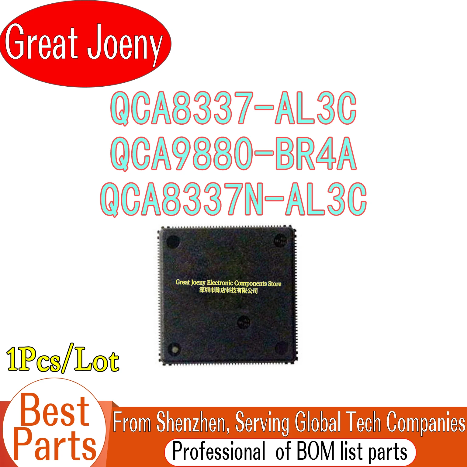 

QCA8337-AL3C QCA9880-BR4A QCA8337N-AL3C IC Chipset QFN