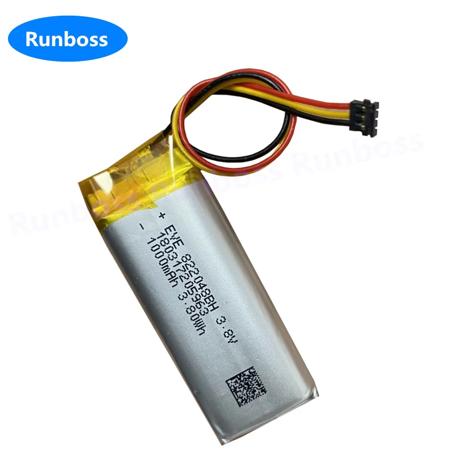 1-2 szt. 822048 1000mAh 3.8V termistor 3 druty bateria Lipo polimerowe 3-pinowe złącze MX1.2 do ręcznego trzpienia kontrolera indeksu zaworu