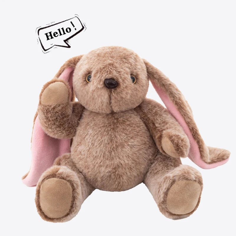 Kawaii สีน้ําตาลกระต่ายตุ๊กตาของเล่นตุ๊กตาสัตว์การ์ตูนกระต่ายตุ๊กตา Babys Appease หมอนสําหรับสาวของขวัญวันเกิดตกแต่งบ้าน